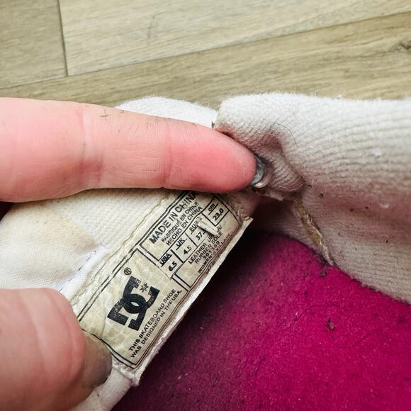 DC Villain Orange And Pink Houndstooth Slip On Shoe Women’s Size 6.5 - Picture 10 of 11